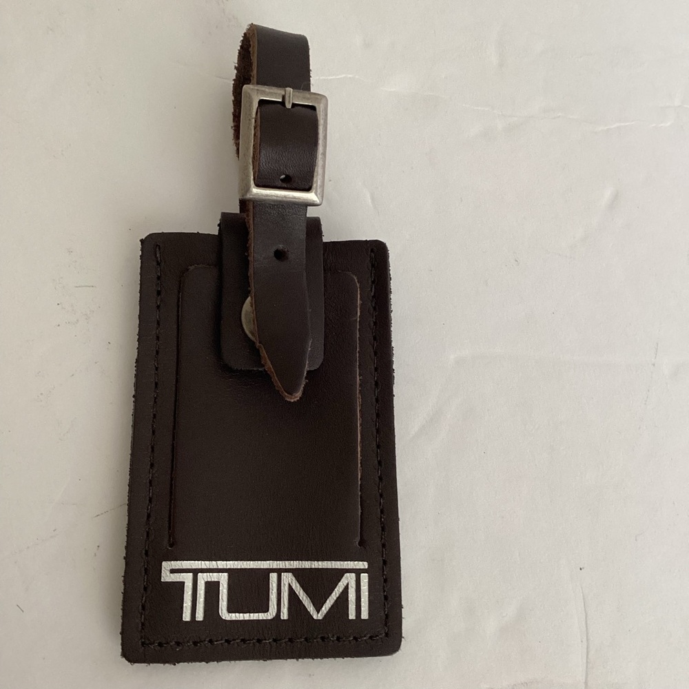 TUMI Luggage Tag Brown Leather